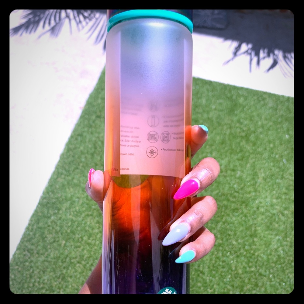 Starbucks ombré glass water bottle